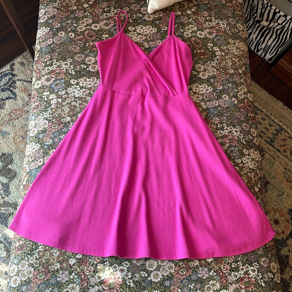 57% cotton wild fable hot pink spaghetti strap dress